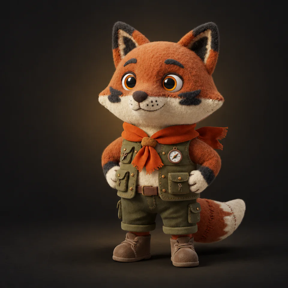 Ember Fox template concept with its background adapted to a dark presentation setting