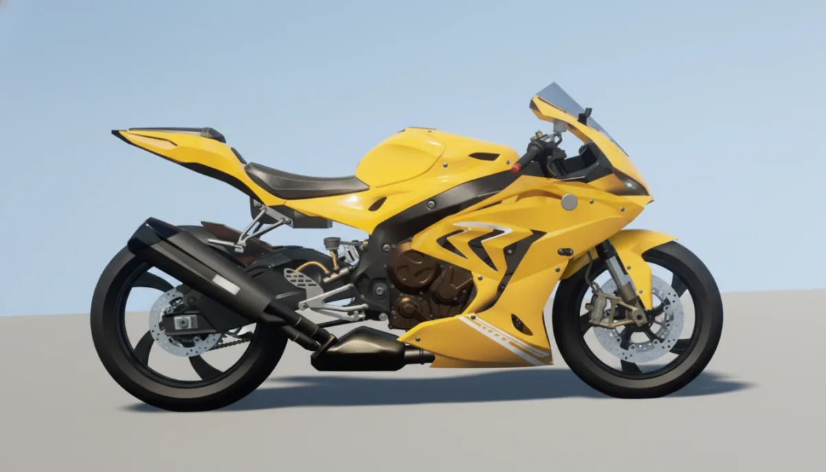 Yellow Track Motorcycle