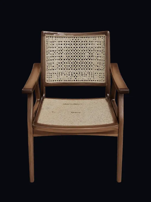 Cane Reading Chair 3D product model generated from concept art