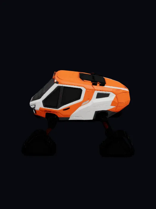 Polar Rescue Snowcat 3D vehicle generated from concept art