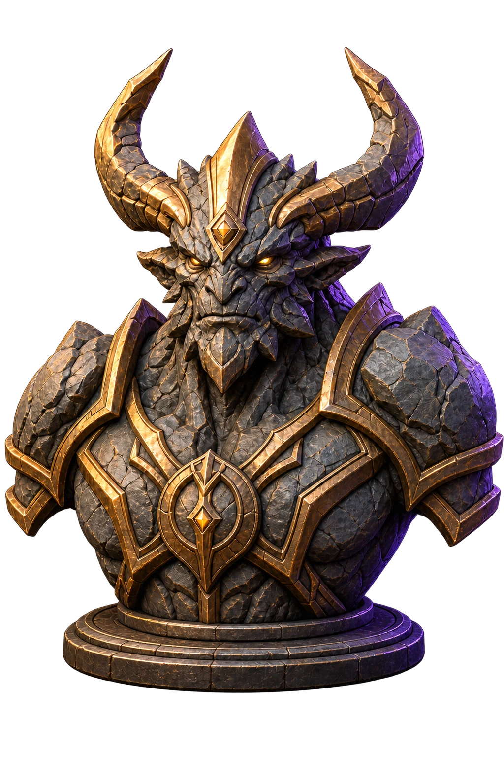 AI-generated stone guardian 3D model