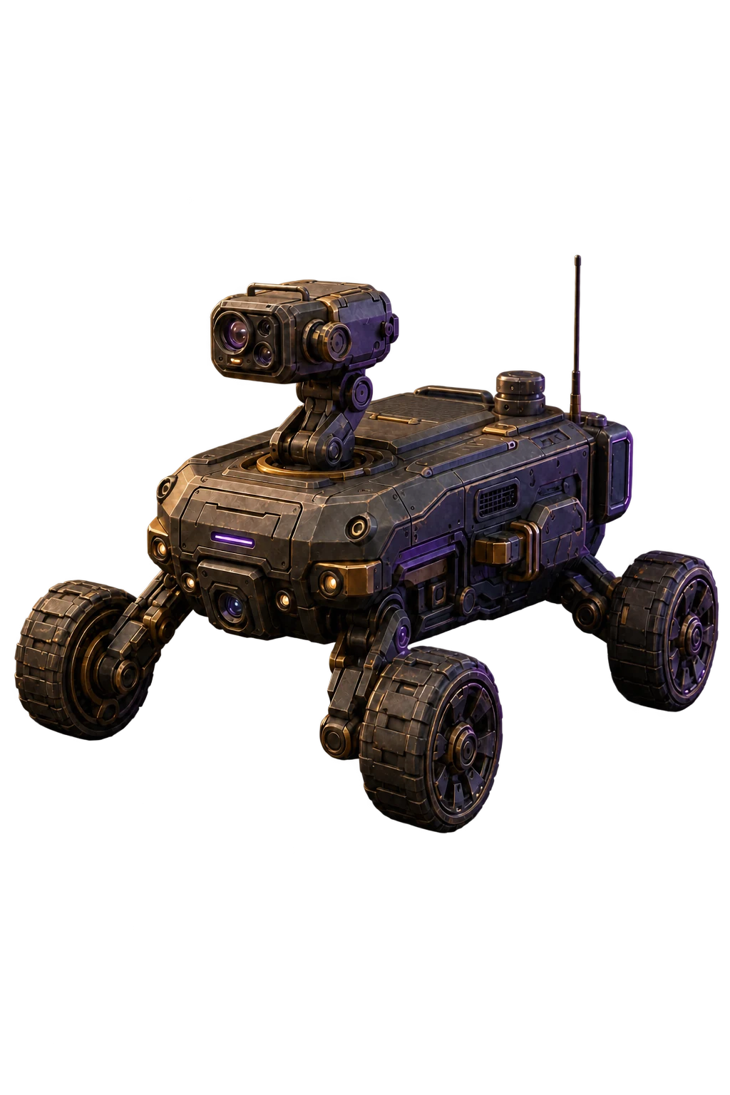 AI-generated explorer rover 3D model