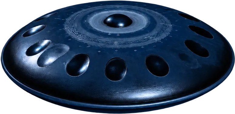 Star-Trail Handpan with a finished material treatment